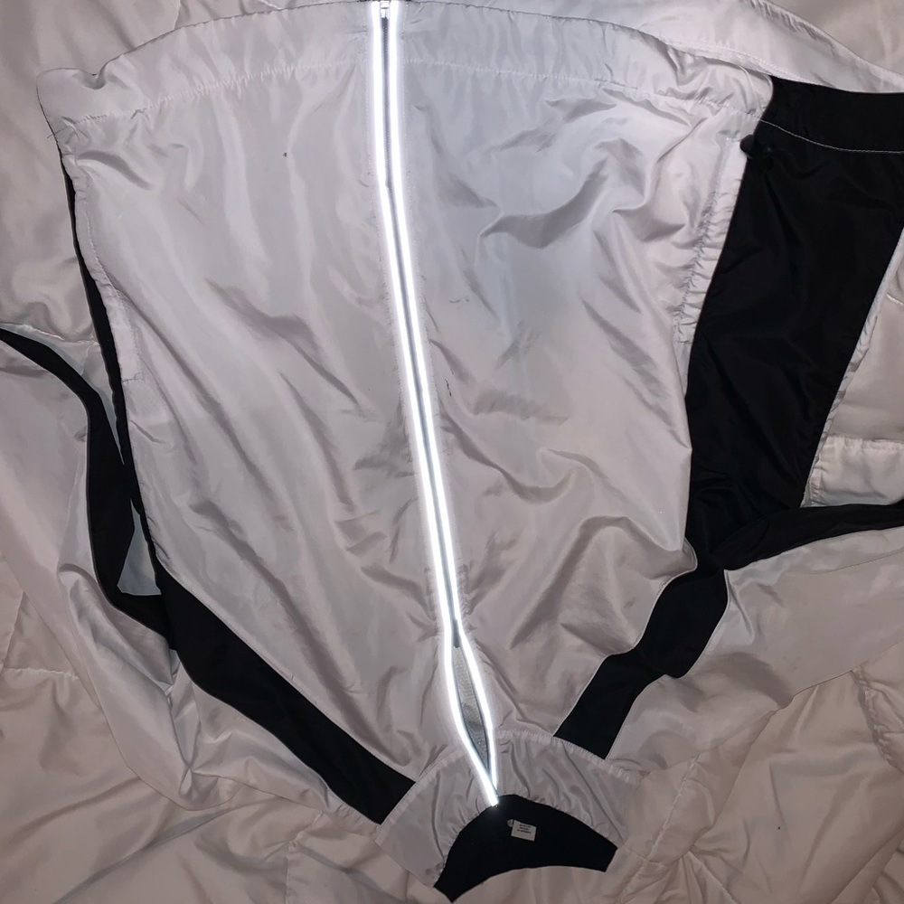 White windbreaker